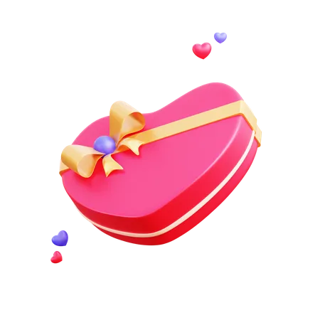 Valentinstag Geschenkbox  3D Illustration