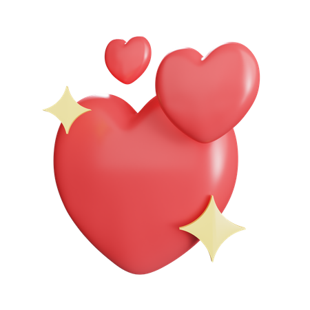 Valentinstag Herzen  3D Icon