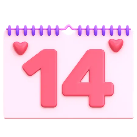 Valentinstagskalender  3D Icon