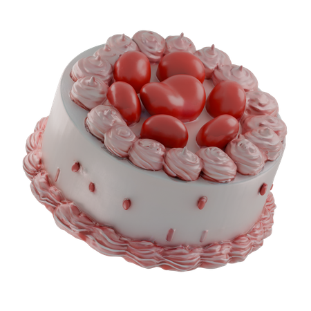 Kuchen zum Valentinstag  3D Icon