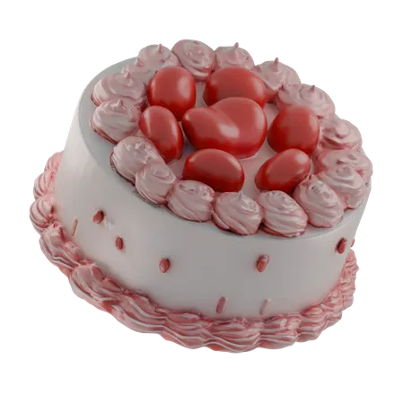 Kuchen zum Valentinstag  3D Icon