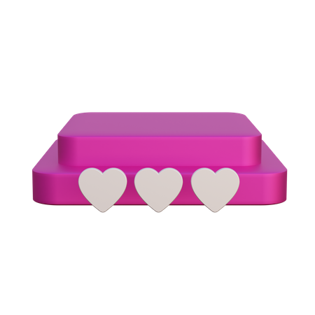 Valentins-Podium  3D Icon