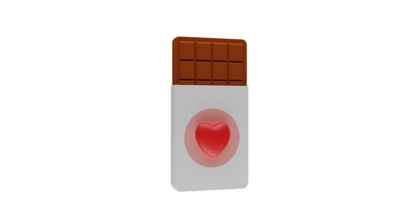 Valentinstag Schokolade 01  3D Icon