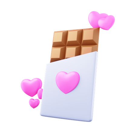 Valentinstag Schokolade  3D Illustration