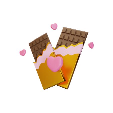 Valentinstag Schokolade  3D Illustration