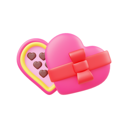 Valentinstag Schokolade  3D Illustration