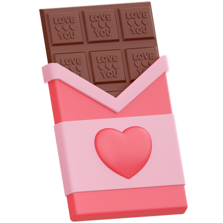 Valentinstag Schokolade  3D Illustration