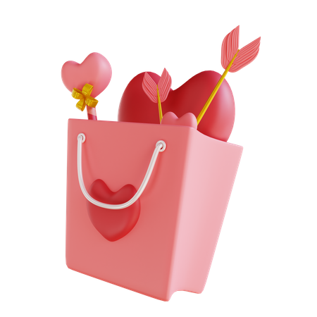 Valentinstags-Shopping  3D Icon