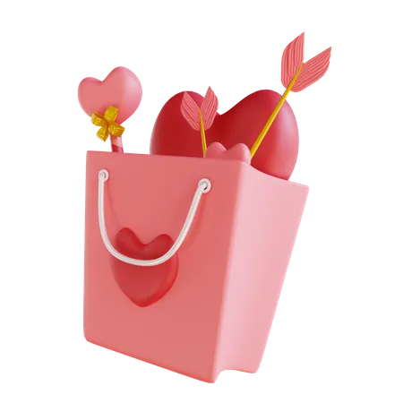 Valentinstags-Shopping  3D Icon