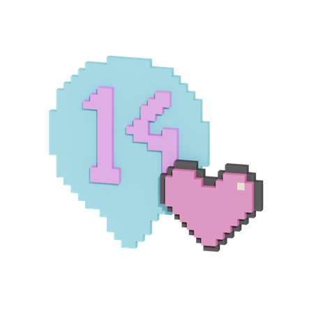 Valentinstag Ort  3D Icon