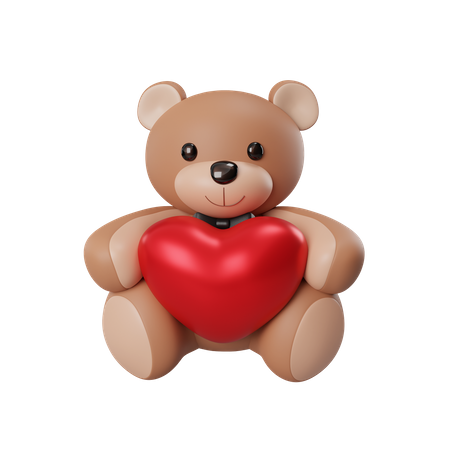 Valentinstag-Teddy  3D Illustration