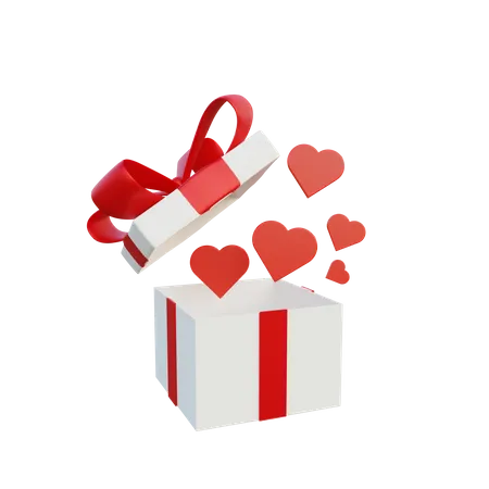 Valentinstag Geschenk  3D Illustration