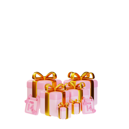 Valentinstagsgeschenke  3D Illustration