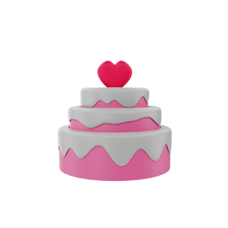 Valentinstag Kuchen  3D Icon