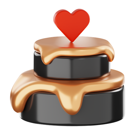 Valentinstag Kuchen  3D Icon