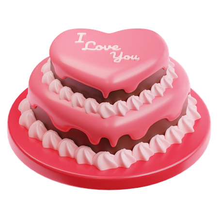 Valentinstag Kuchen  3D Icon