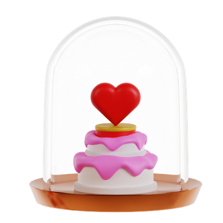 Valentinstag Kuchen  3D Icon