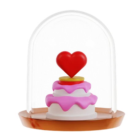 Valentinstag Kuchen  3D Icon