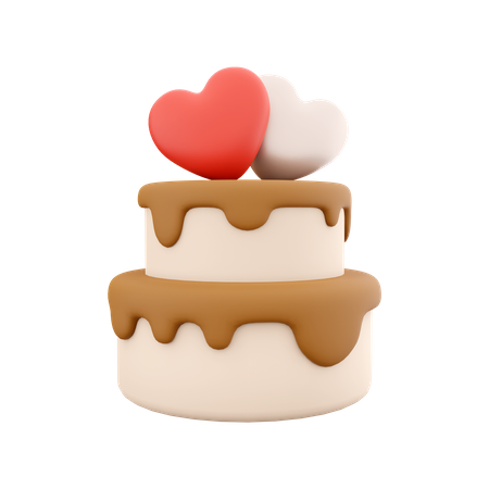 Valentinstag Kuchen  3D Icon