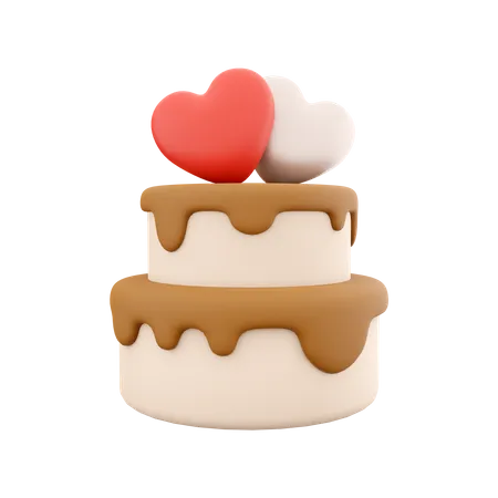 Valentinstag Kuchen  3D Icon