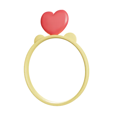 Valentinstagsring  3D Illustration