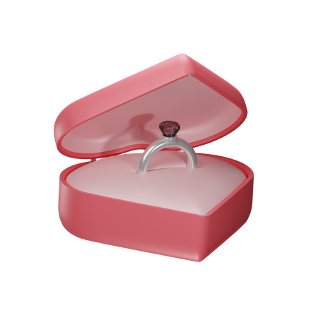 Valentinstagsring  3D Illustration