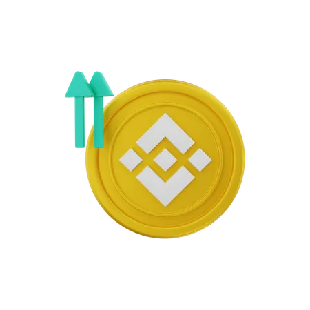 Valeur de Binance en hausse  3D Illustration