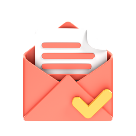 Courrier valide  3D Icon