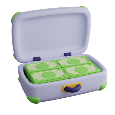 Valise d'argent  3D Icon