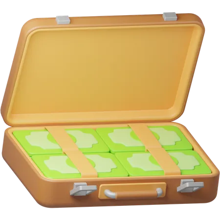 Valise d'argent  3D Icon