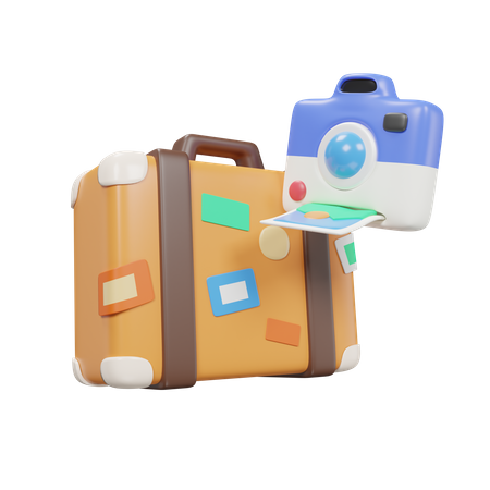 Valise et appareil photo  3D Icon