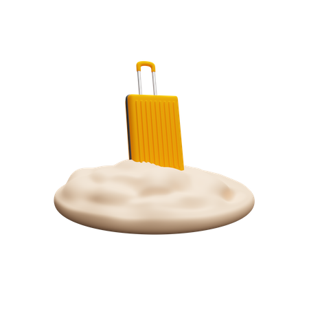 Valise sur le sable  3D Icon