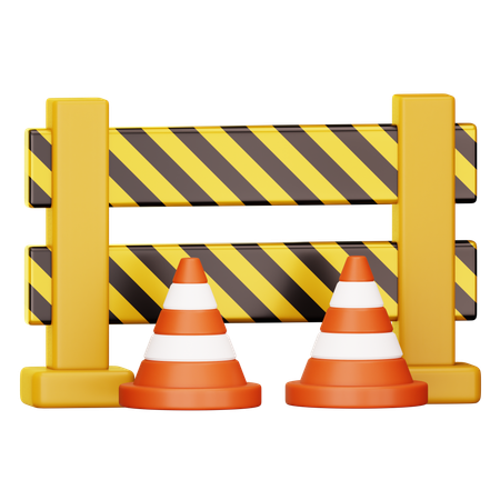 Valla de construcción  3D Icon