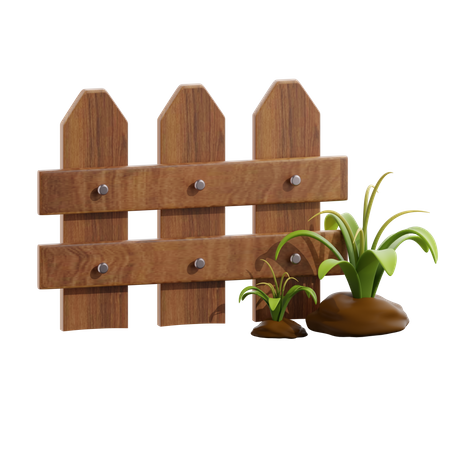 Cerca de madera  3D Icon