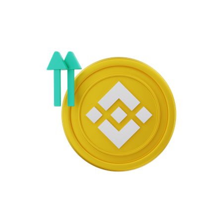 Valor de binance arriba  3D Illustration