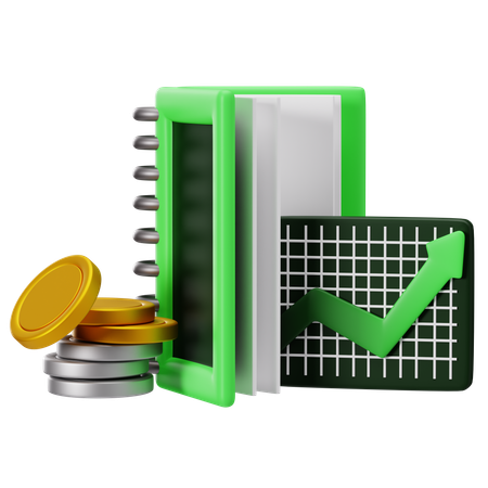 Valor Contábil em Investimentos  3D Icon