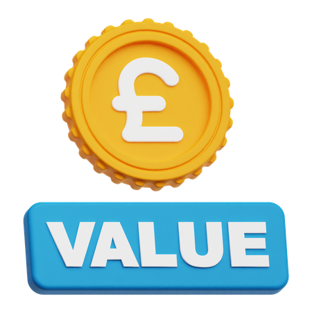 Valor de la libra esterlina  3D Icon
