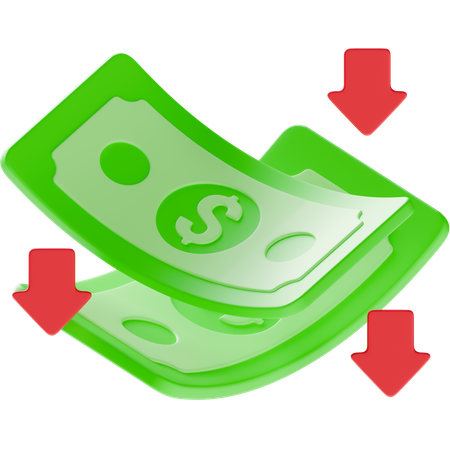 Valor del dinero débil  3D Icon