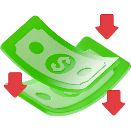 Valor del dinero débil  3D Icon