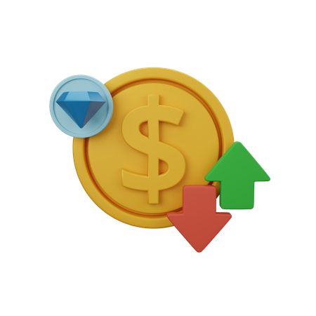 Valor em dólar  3D Icon