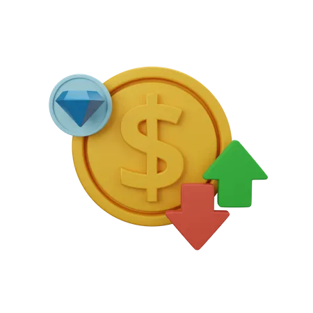 Valor em dólar  3D Icon