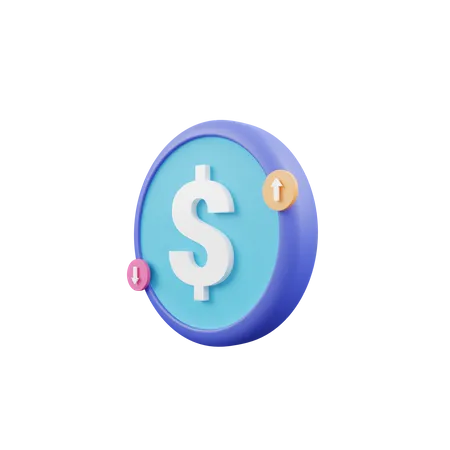 Valor en dólares  3D Icon