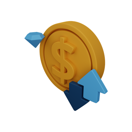 Valor en dólares  3D Icon