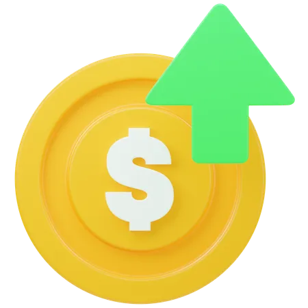 Valor del dolar arriba  3D Icon