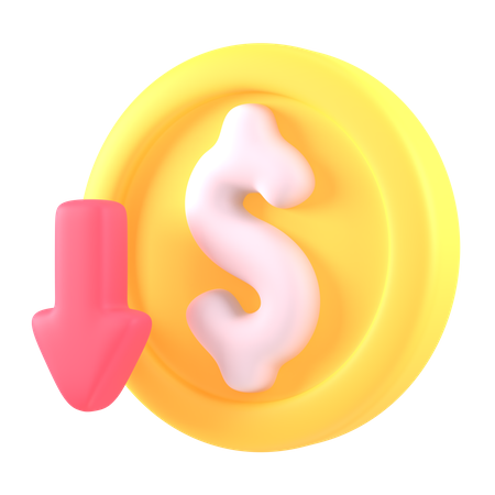 Valor do dinheiro fraco  3D Icon