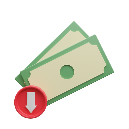 Valor do dinheiro fraco  3D Icon