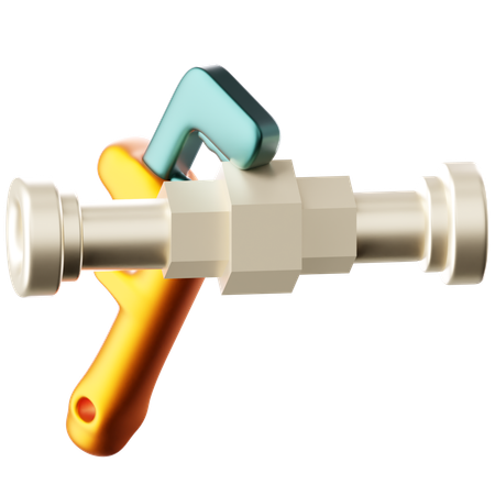 Valve Pipe  3D Icon