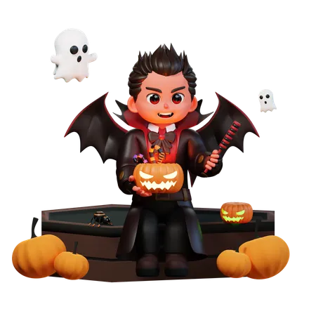 3 D Character Halloween Vampire Pack 3D Illustration