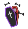 Vampire in coffin