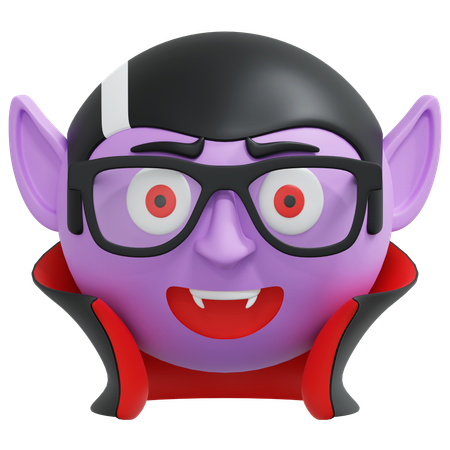 Vampire portant des lunettes noires  3D Icon